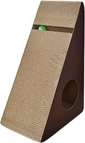 Triangular Cardboard Cat Scratcher Wall Pad with Bell Ball