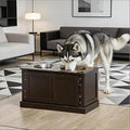 Pet Feeder Stand with Storage Cabinet