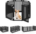White 16-panel plastic puppy playpen with lockable door – view 7