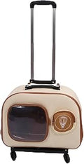 Cat Carrier with Wheels, Large Capacity Pet Case