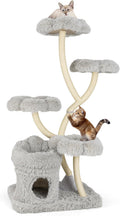 Multicolor 65 inch multi-level cat tree with condo and sisal posts – view 2