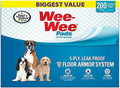 Stack of white 22 x 23 inch six-layer dog training pads
