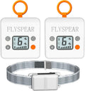 Two wireless pet barrier transmitters with hooks and two small collars