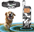 Remote transmitter with hand strap and two waterproof training collars