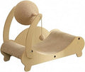 Cat Scratcher Lounge with Contoured Shape, Corrugated Paper, Raised Edges, Ball Model S