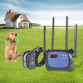 Black wireless dog fence transmitter with waterproof collar receiver – view 2