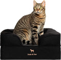 Extra small orthopedic memory foam pet bed with bolsters and carry handle – view 25