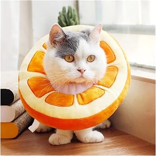 Fruit Shaped Adjustable Cotton Blend Pet Recovery Collar for Cats and Dogs