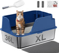 Open-top automatic litter box with waterproof mat and litter mat – view 2