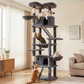 Cat Tree with Toys, 81 Inches, with Ladder, for Indoor Cats