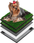 Artificial grass dog potty pad set on a drainage tray, XL size – view 2