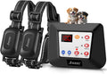 Wireless dog fence remote with two training collars – view 2