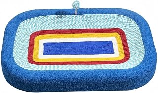 Cat Scratcher Board with Cat Nest, Interactive Spring Toy and Teddy Fleece Lining, Style 4
