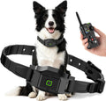 GPS dog fence collar and handheld remote trainer shown side by side