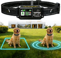 GPS wireless dog fence collar on a large dog outdoors