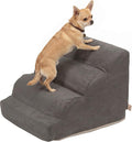 Brown 4-step scalloped foam dog stairs – view 15