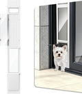 Sliding glass door pet insert with screen and small dog flap