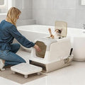Enclosed Cat Litter Box with Scoop and Deodorizer Bag