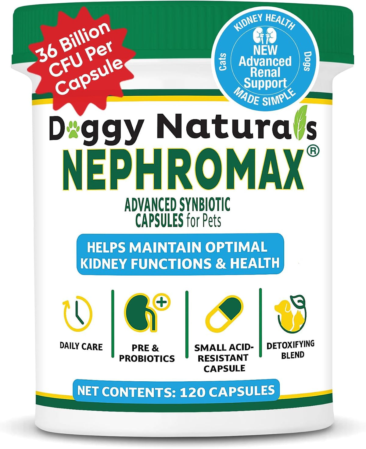 Bottle of synbiotic probiotic capsules for dogs and cats, 240 count – view 4