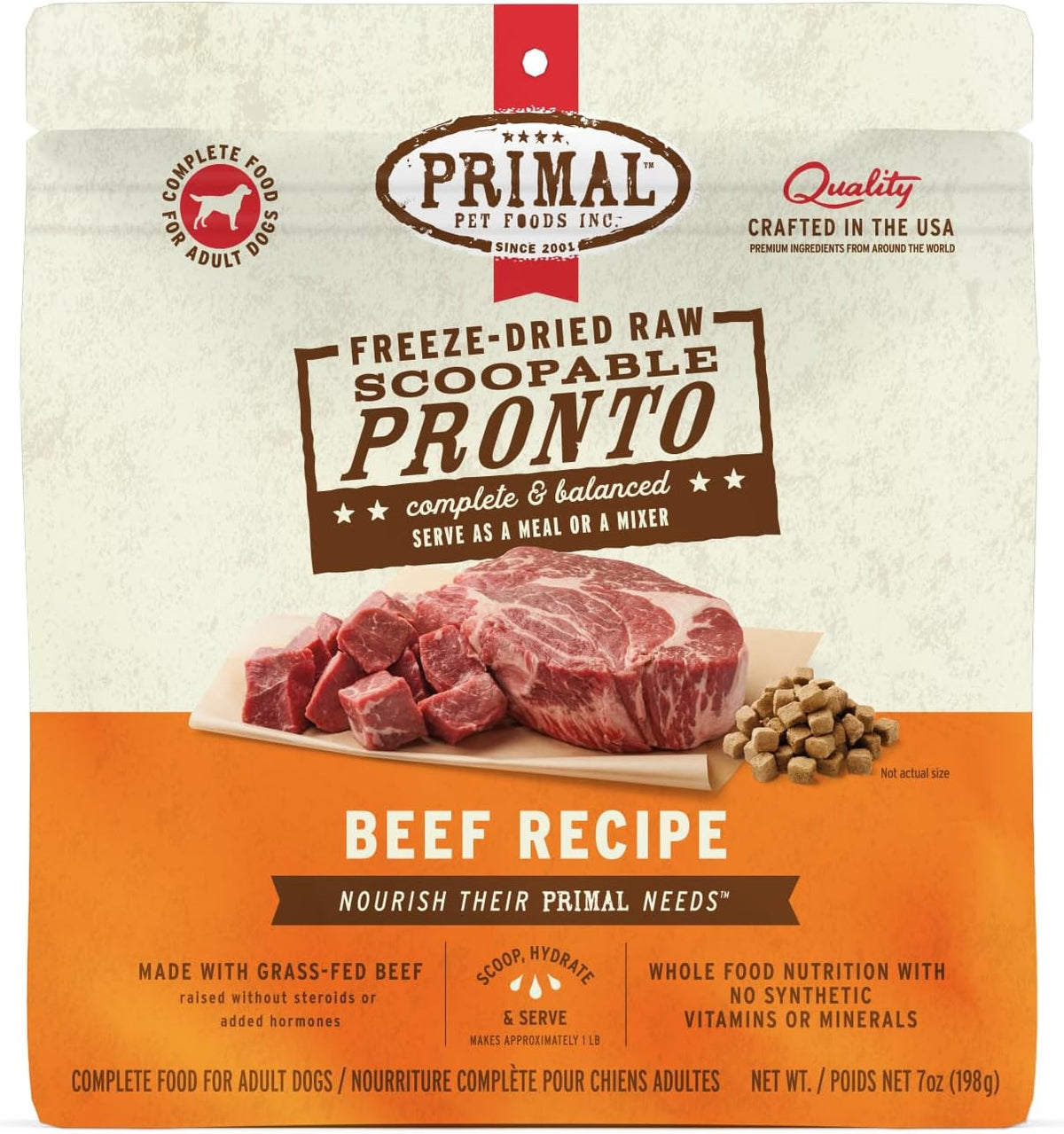 Two bags of freeze-dried raw beef mini nugget dog food, 25 oz each – view 16