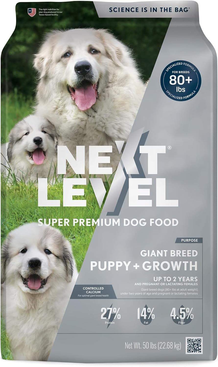 50 pound bag of giant breed puppy dry dog food with chicken and fish