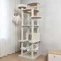 78-Inch Cat Tree Tower with Condo, Hammock and Platform, Beige