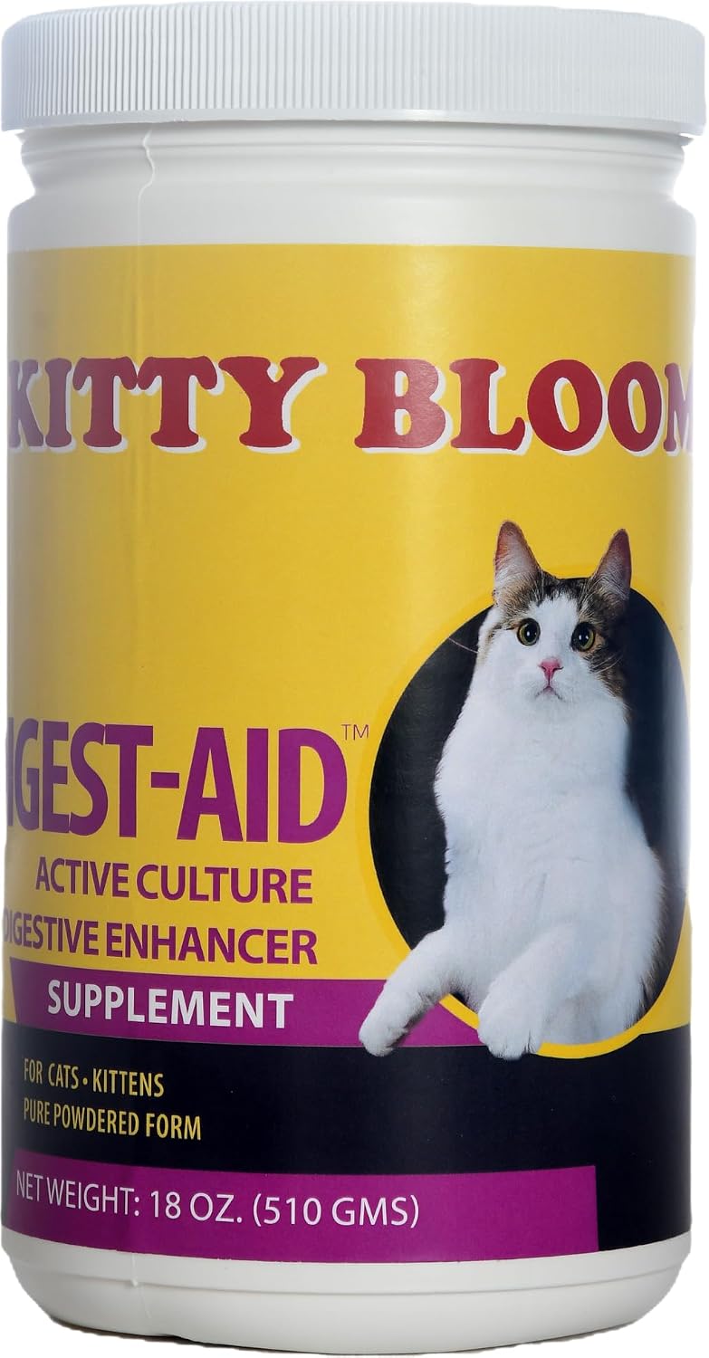 Container of probiotic and enzyme supplement for cats – view 3