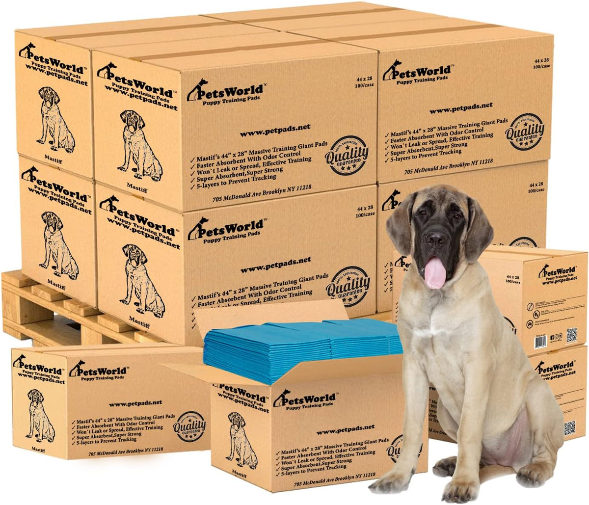 Stack of extra-large white dog training pee pads, 28 x 44 inches – view 7