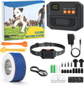 Underground dog fence transmitter with boundary wire and three receiver collars – view 2