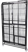 4-Tier Cat Cage Crate, 53.5 Inch, Foldable Iron, with Wheels
