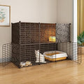 Large Indoor Cat Cage, Detachable Metal Wire, Assembled Playpen, Black, 41.3