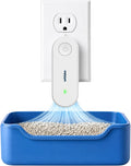 Four compact ionic cat litter box odor eliminator units