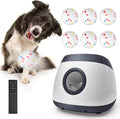 Grey automatic dog ball launcher with tennis balls