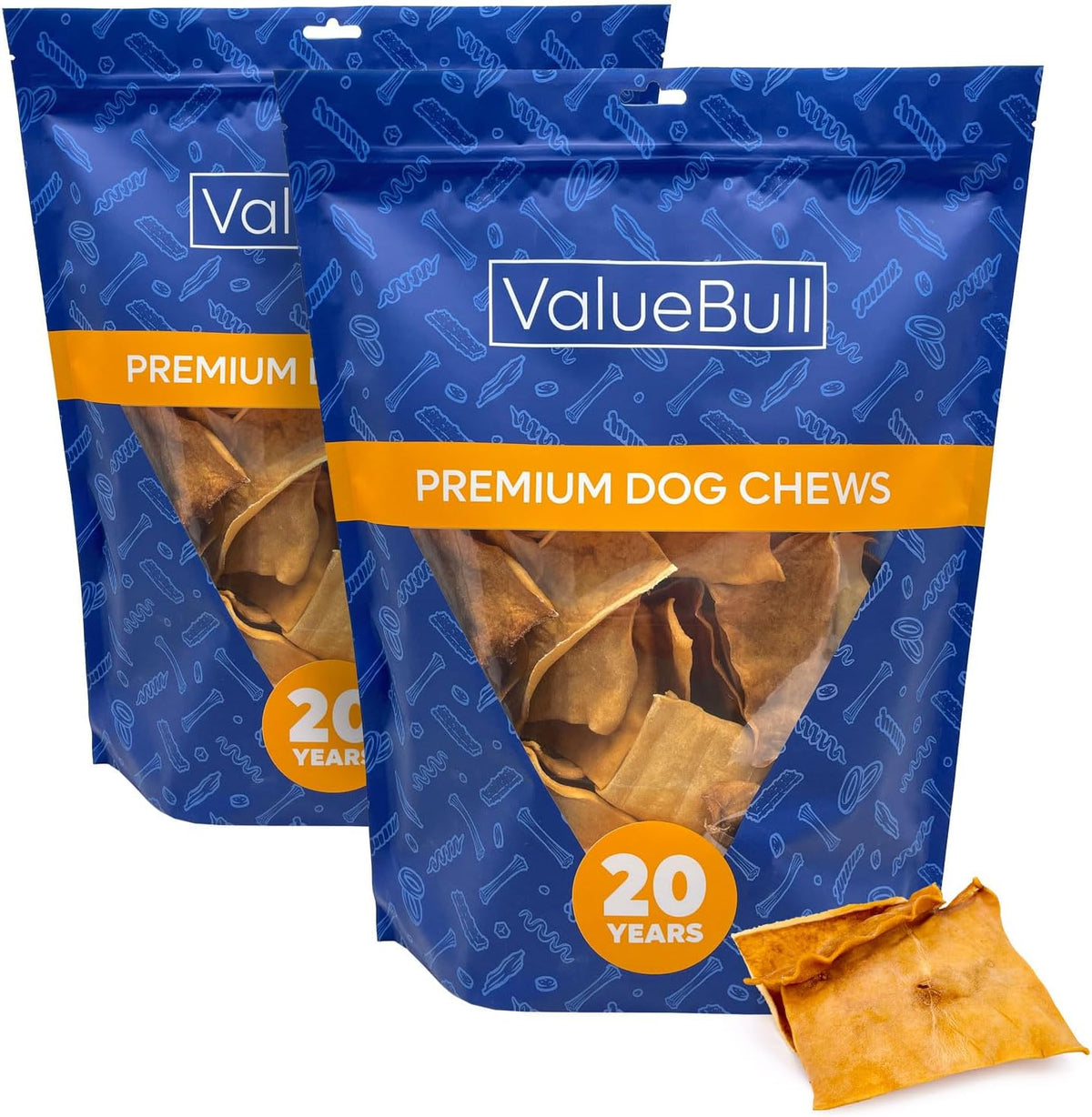 Bulk pack of chicken flavor beef collagen chip dog chews – view 5