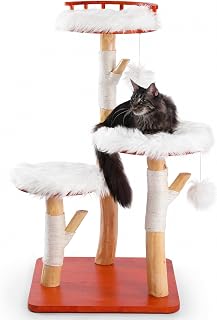 46 Inch Solid Wood Cat Tree