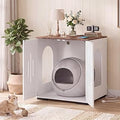 Large Litter Box Enclosure Furniture for Cat Robot with Charging Station