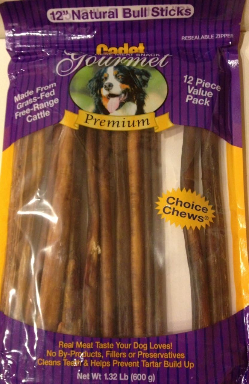Two bags of 12-count bully stick dog chews