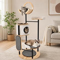 66 Inch Corner Cat Tree for Large Indoor Cats, Black