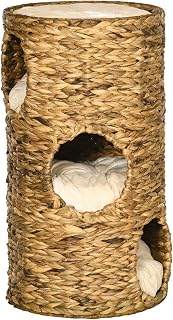 Elevated Cat Bed with Three Hideaways and Four Plush Cushions