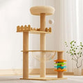 Wood Cat Tree Tower for Indoor Cats, Modern Activity Tree