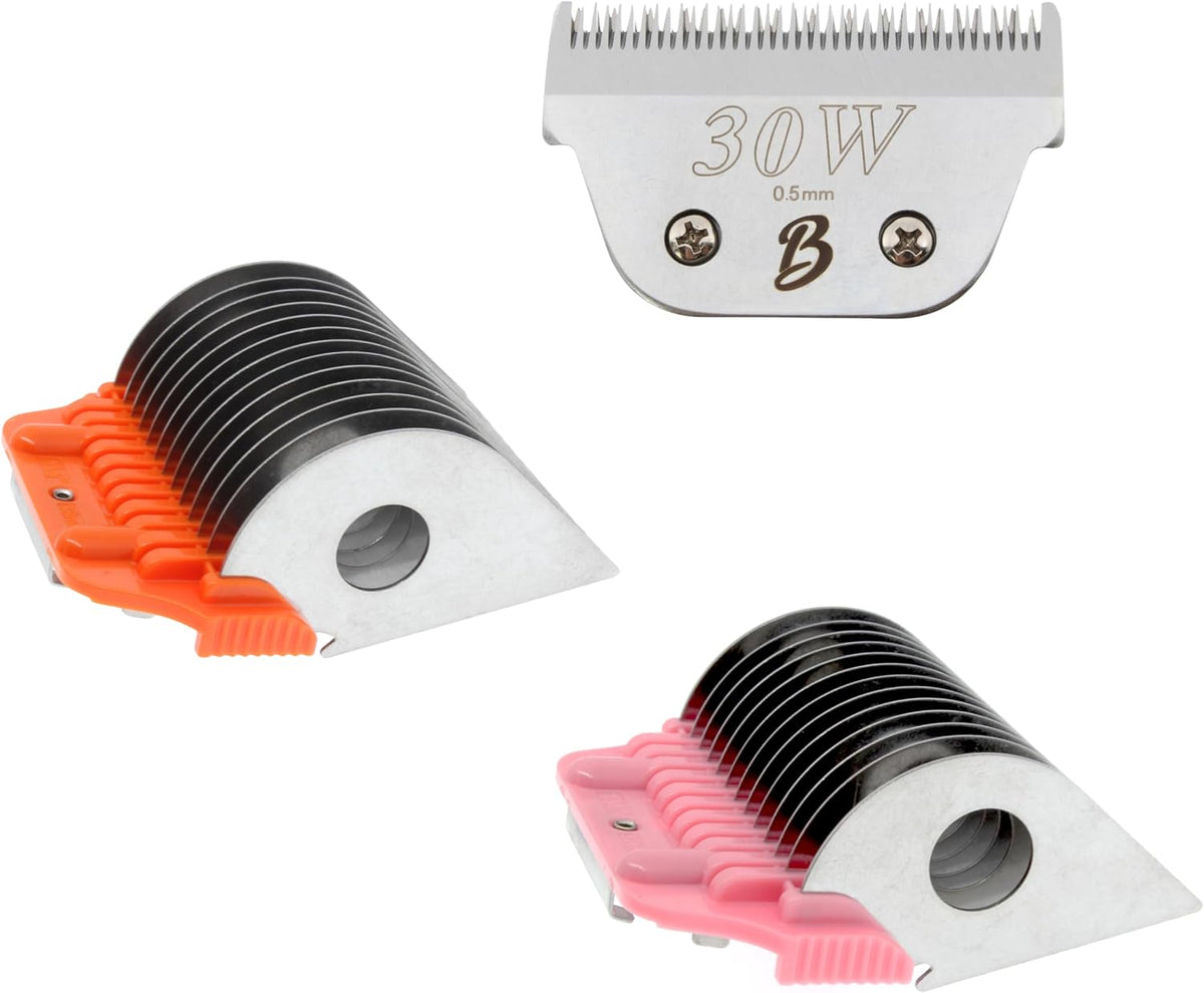 Set of ten wide clipper guard combs in graduated sizes – view 5