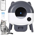 Self-Cleaning Automatic Cat Litter Box, 76L Large Capacity, App-Controlled, Safety Sensors and LED Night Light, Includes