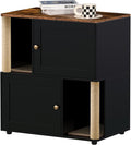 Two-tier wooden double litter box enclosure with scratching posts