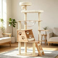 53.5-Inch Cat Tree Tower with Multi-Level Condo and Clear Capsule Perch