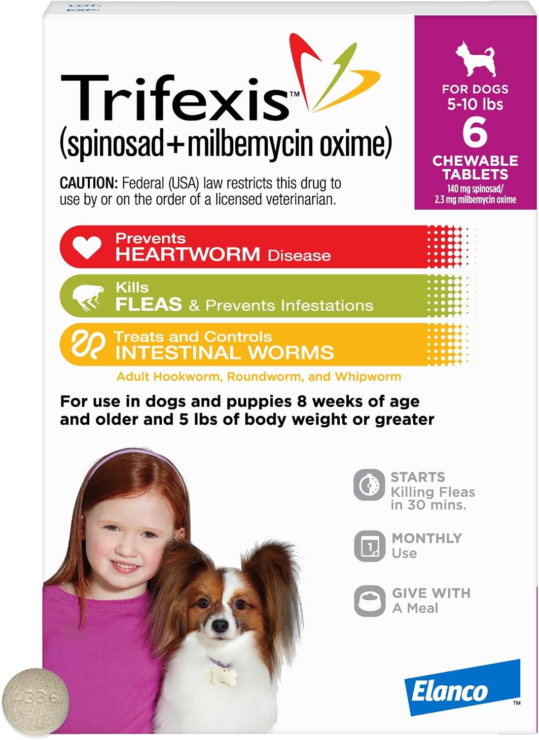 Box of beef-flavored chewable tablets for dogs 10.1 to 20 lbs, 6 count – view 3