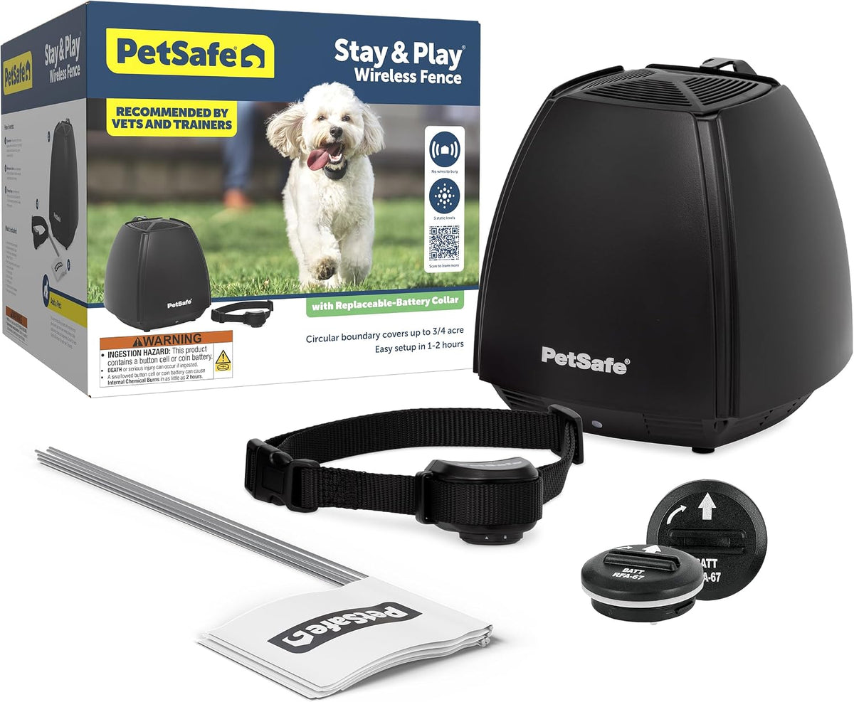 Wireless fence receiver collar with replaceable battery for dogs and cats – view 3