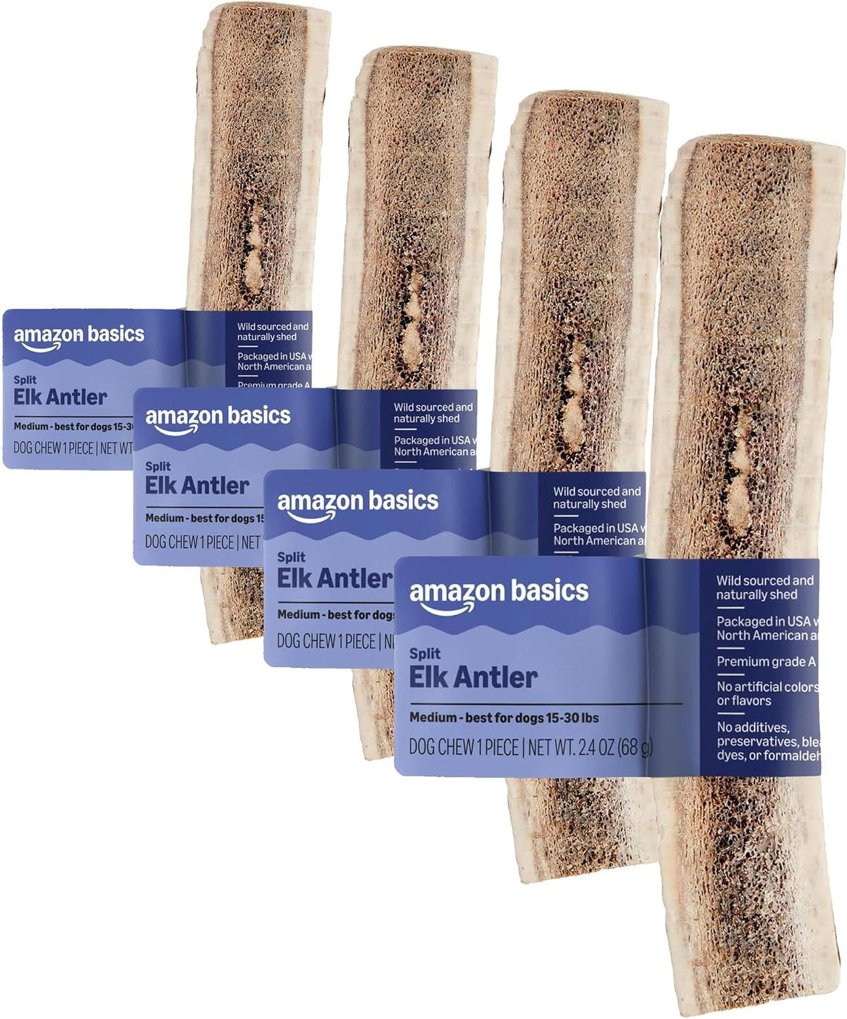Four extra-large split elk antler dog chews – view 8
