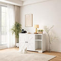 Cat Litter Box Enclosure, Hidden Cabinet Furniture, White Cross Design