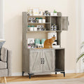 White wooden litter box enclosure with shelves – view 2