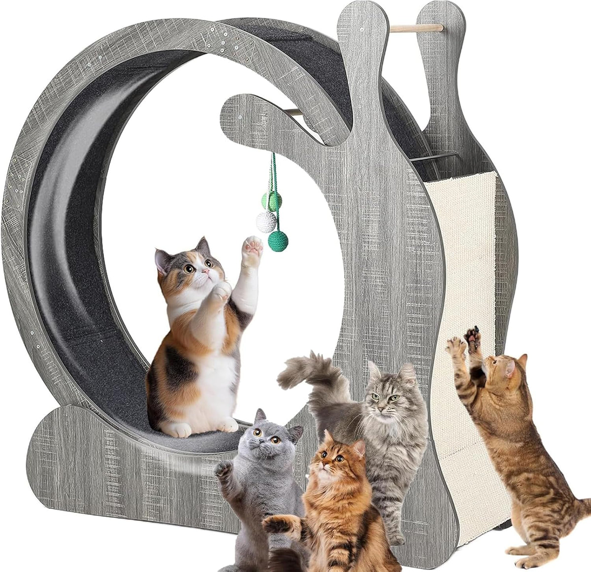 Large cat exercise running wheel for indoor cats